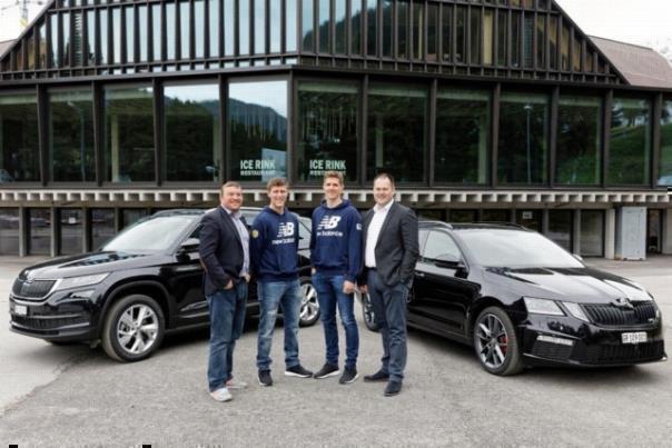 Neue ŠKODA Fahrzeugflotte des HC Davos umfasst vier KODIAQ Style und elf OCTAVIA RS 